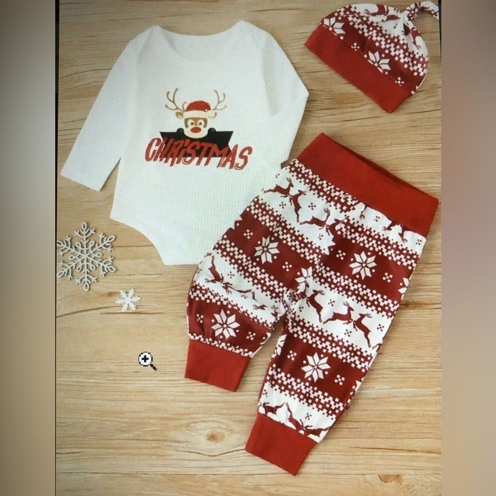 NEW 🎅3pc Christmas Set - 3-6mos